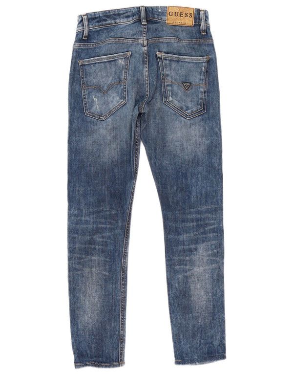 Guess Womens Los Angeles Distressed Skinny Jeans W29 L28 Blå Polyester