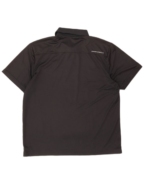 Under Armour Herre Heat Gear Polo Shirt Large Black
