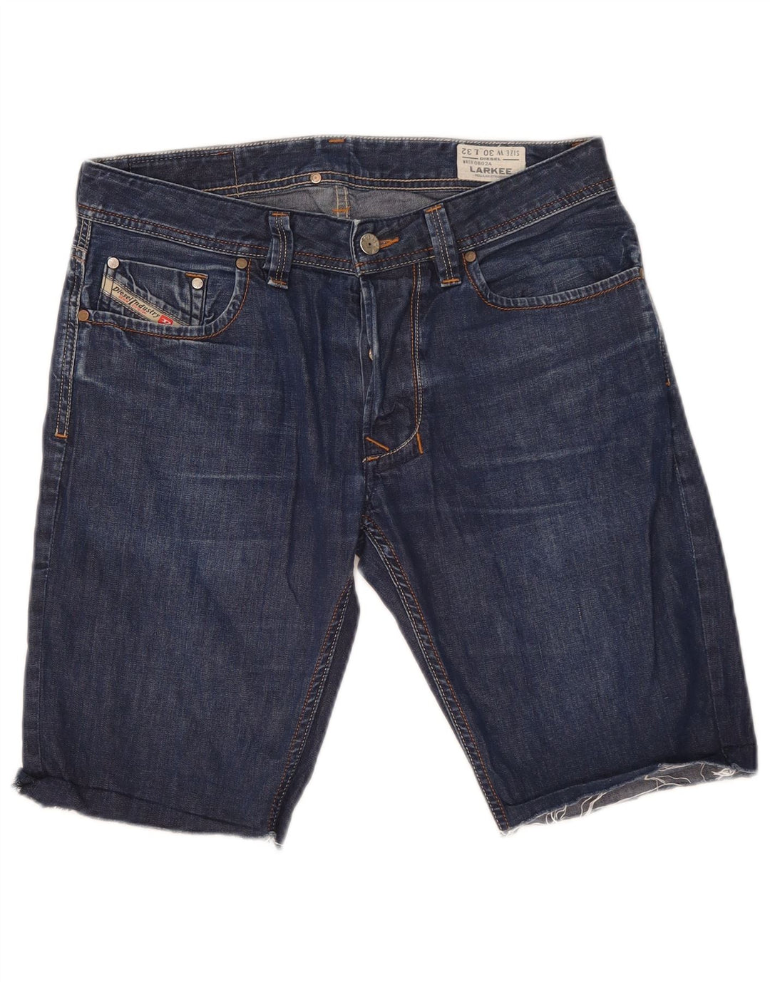 Diesel Herre Larkee Straight Regular Denim Shorts W30 Medium Navy Blue
