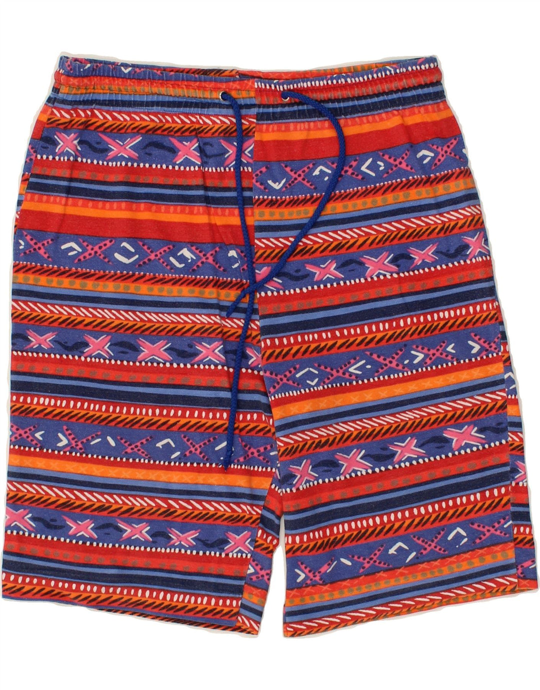 VINTAGE Boys Sport Shorts 13-14 Years  Multicoloured Fair Isle Vintage Vintage and Second-Hand Vintage from Messina Hembry 