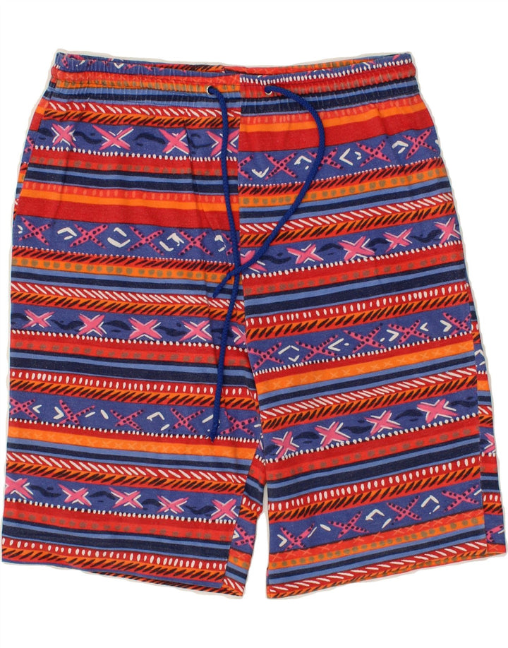 VINTAGE Boys Sport Shorts 13-14 Years  Multicoloured Fair Isle Vintage Vintage and Second-Hand Vintage from Messina Hembry 