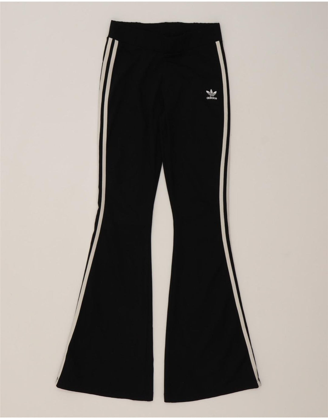 Adidas Dame Flare Træningsdragt Bukser UK 12 Medium Sort Polyester