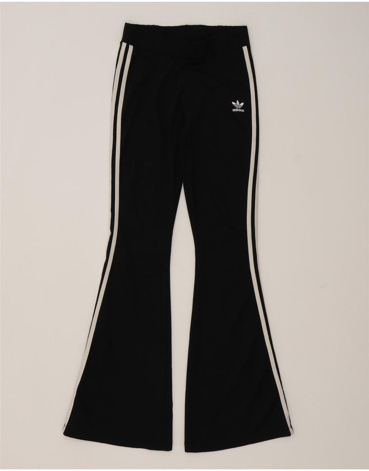 Adidas Dame Flare Træningsdragt Bukser UK 12 Medium Sort Polyester