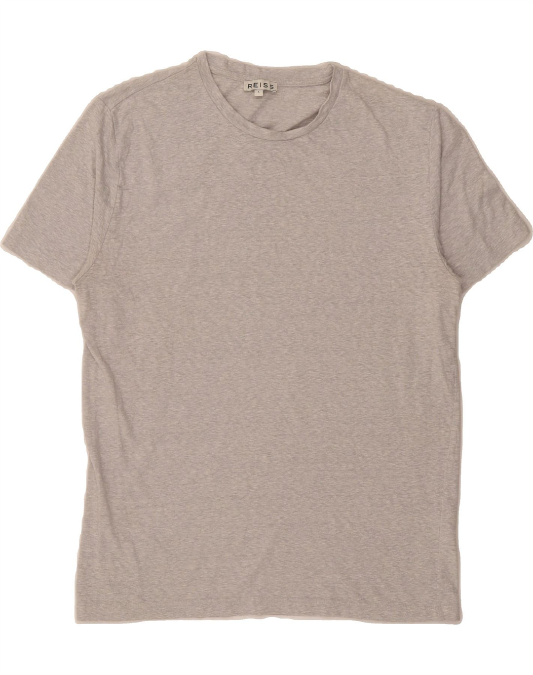 REISS Womens T-Shirt Top UK 16 Large Grey Flecked Polyester Vintage Reiss and Second-Hand Reiss from Messina Hembry 