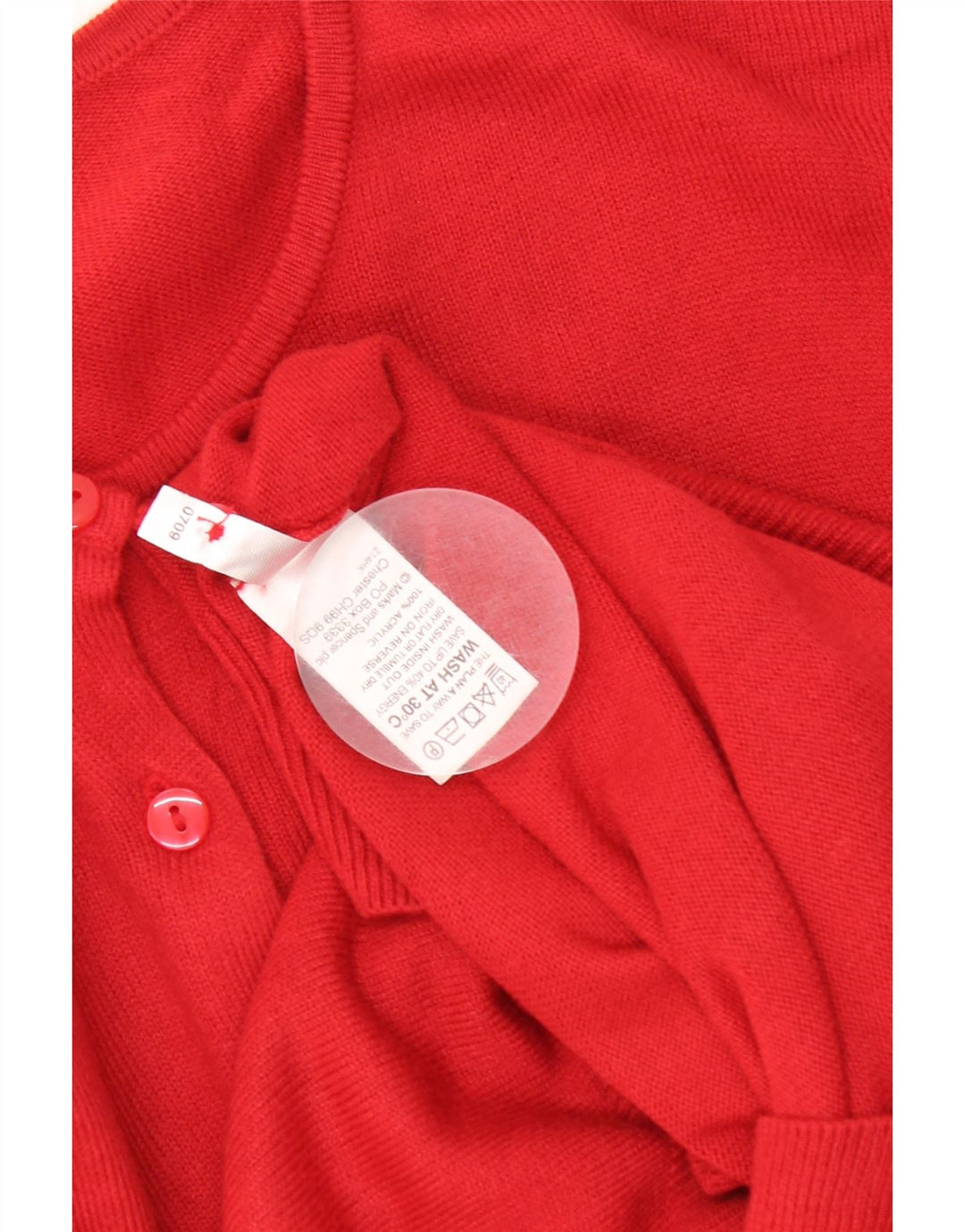 Marks & Spencer Dame Cardigan Sweater UK 16 Stor Rød Akryl