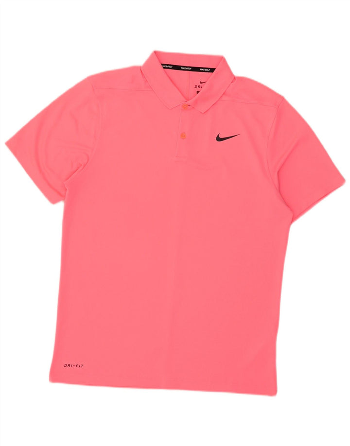 Nike Herre Dri Fit Polo Shirt Lille Pink Polyester