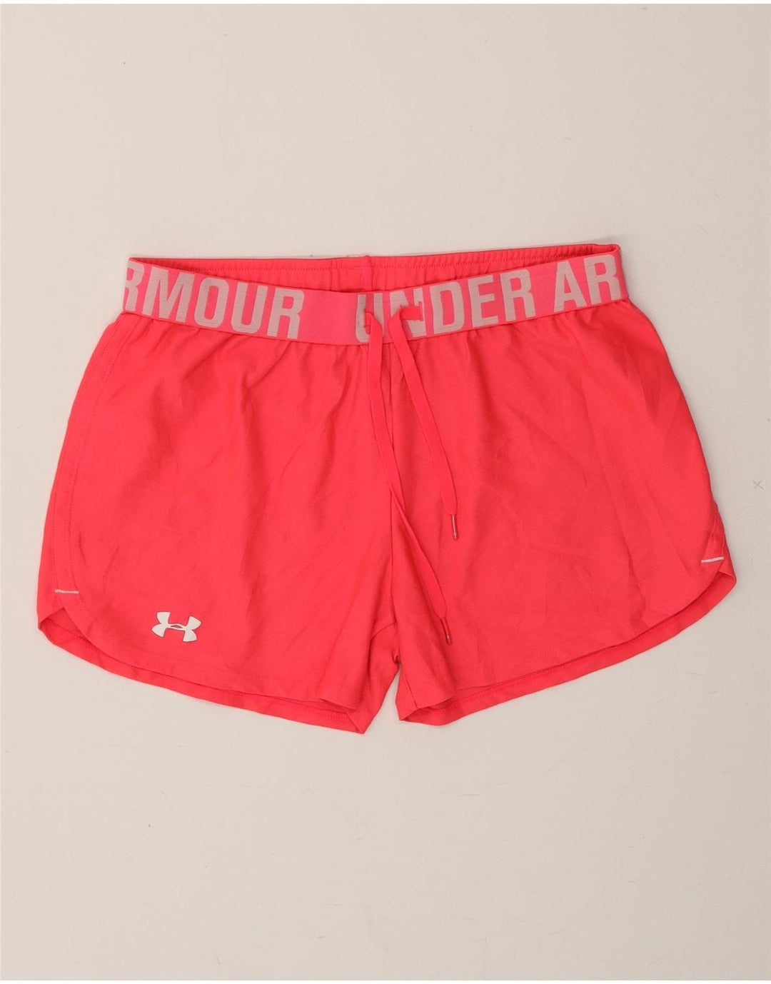 UNDER ARMOUR Womens Graphic Sport Shorts UK 10 Small Pink Polyester Vintage Under Armour and Second-Hand Under Armour from Messina Hembry 