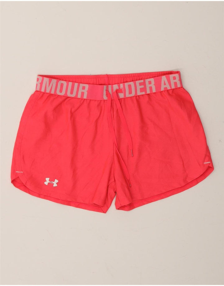 UNDER ARMOUR Womens Graphic Sport Shorts UK 10 Small Pink Polyester Vintage Under Armour and Second-Hand Under Armour from Messina Hembry 