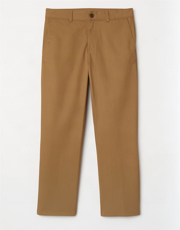 Lacoste Lige Chinobukser til mænd Størrelse 46 Large W36 L32 Beige Bomuld