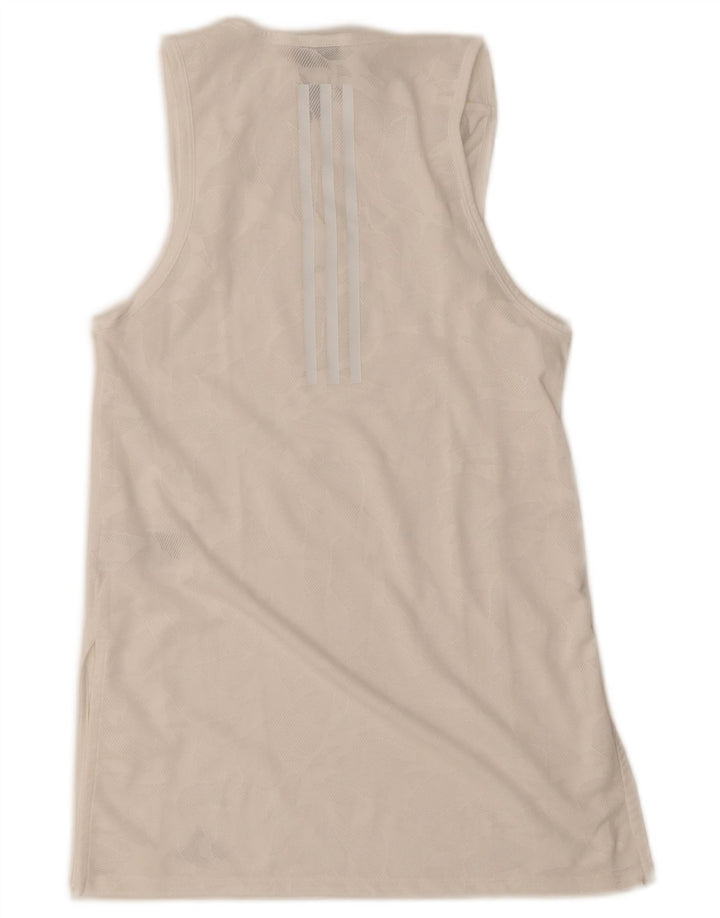 Adidas Dame Vest Top UK 4/6 XS Hvid Polyester