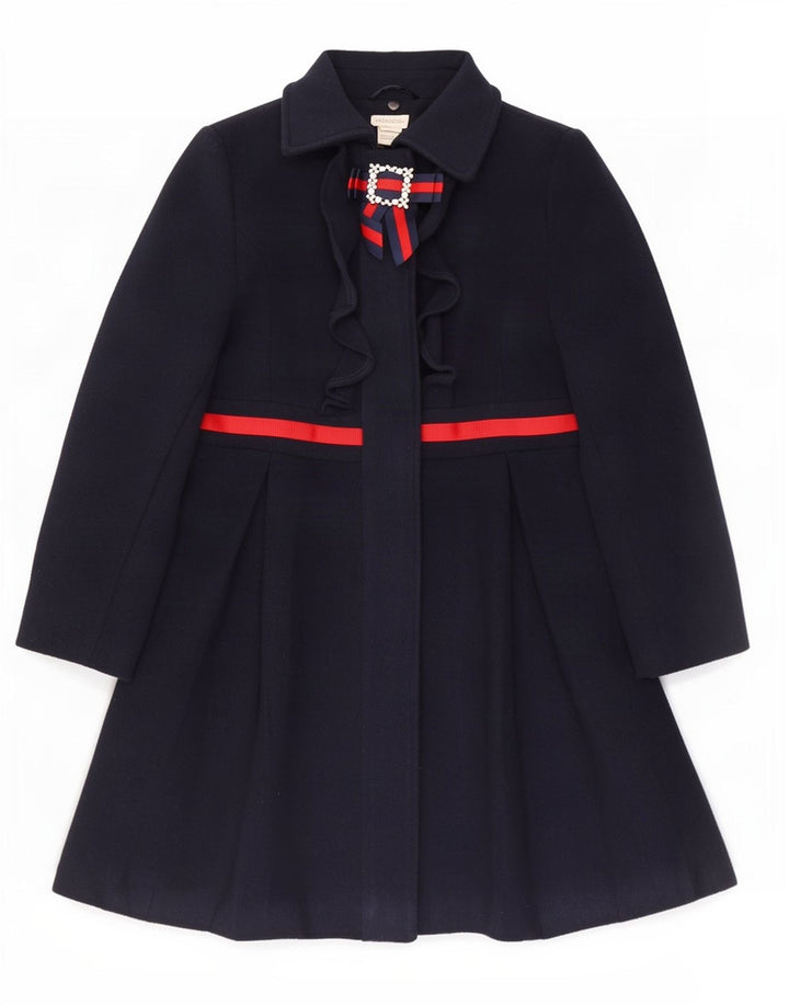 Monsoon Girls Overfrakke 7-8 år Navy Blue Colourblock Polyester