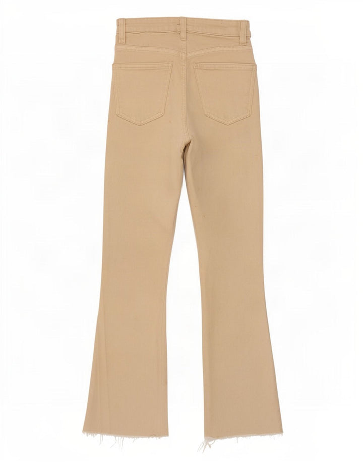 Zara Dame Bootcut Jeans EU 32 2XS W22 L25 Beige