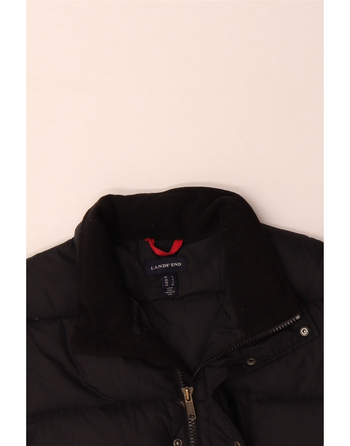 LANDS END Polstret herrejakke UK 40 Large Black Nylon