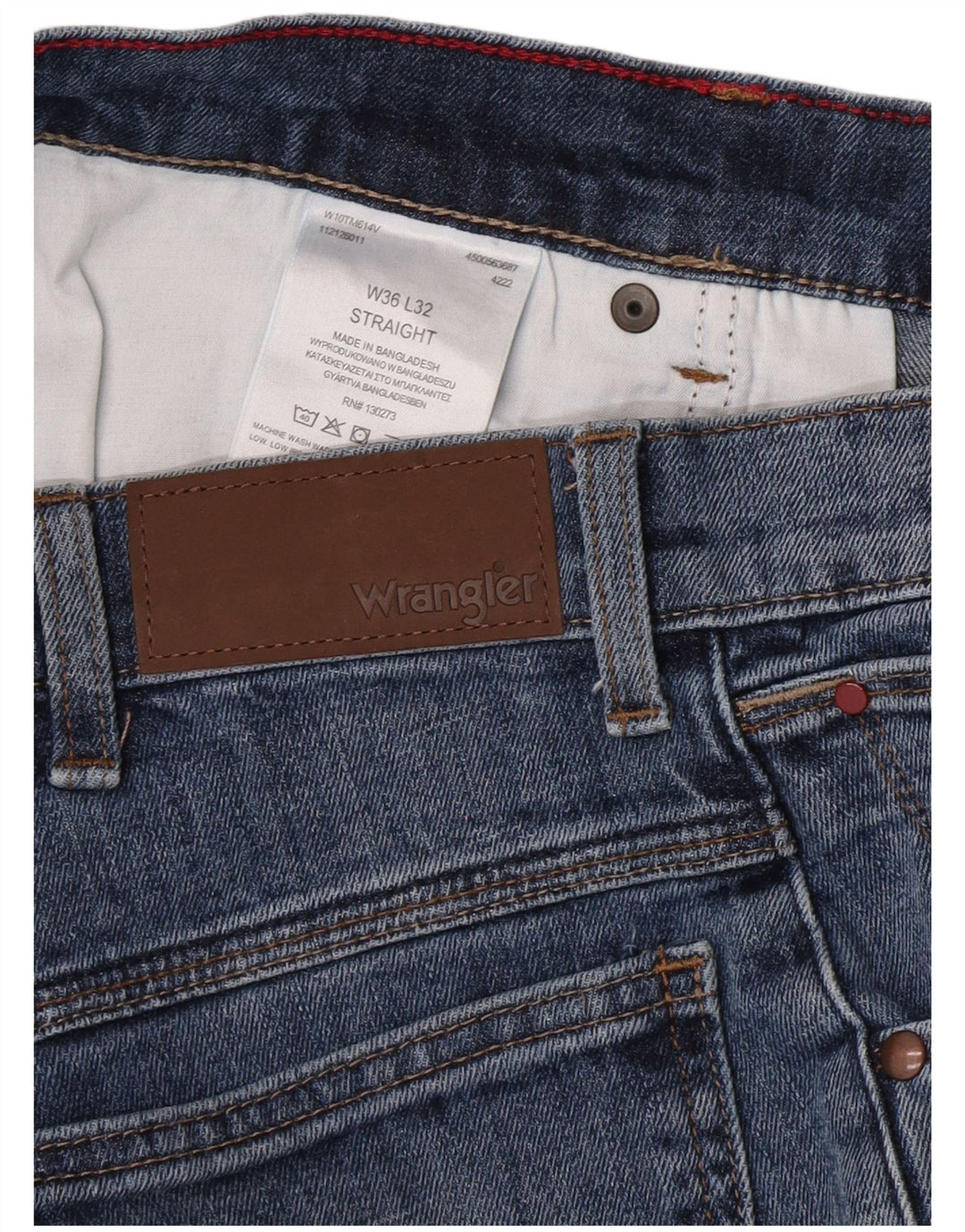 Wrangler Straight Jeans til mænd W36 L29 blå bomuld