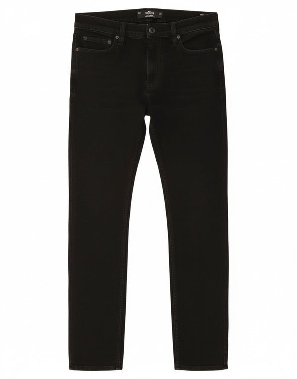 Hollister Herre Athletic Fit Skinny Jeans W33 L32 Sort Bomuld