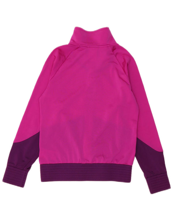 ADIDAS Træningsdragt til piger Topjakke 11-12 år Pink Colourblock Polyester