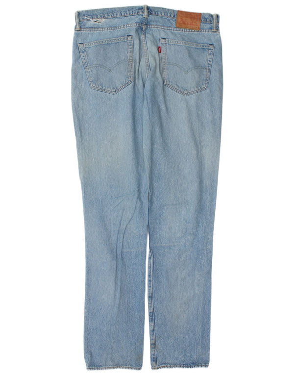 Levi's Men Distressed Slim Jeans W36 L34 Blå Bomuld
