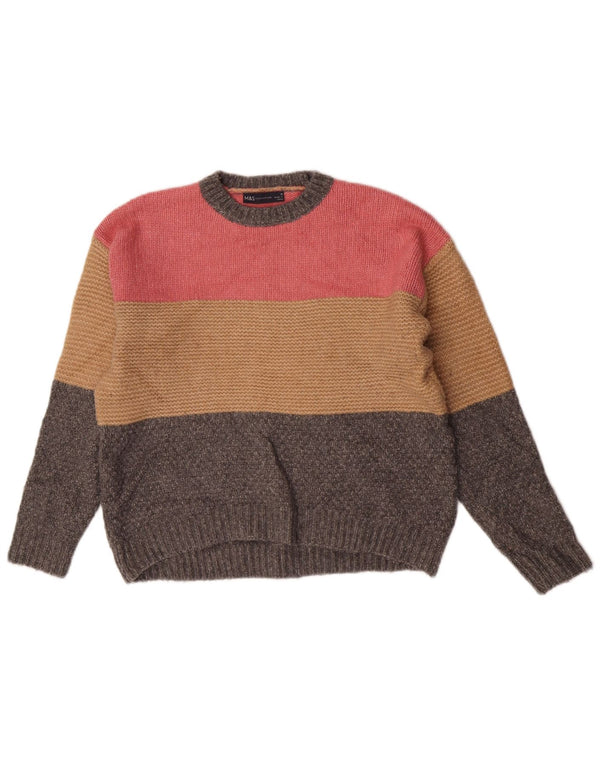 Marks & Spencer Dame sweater med rund hals DK 12 Medium Flerfarvet