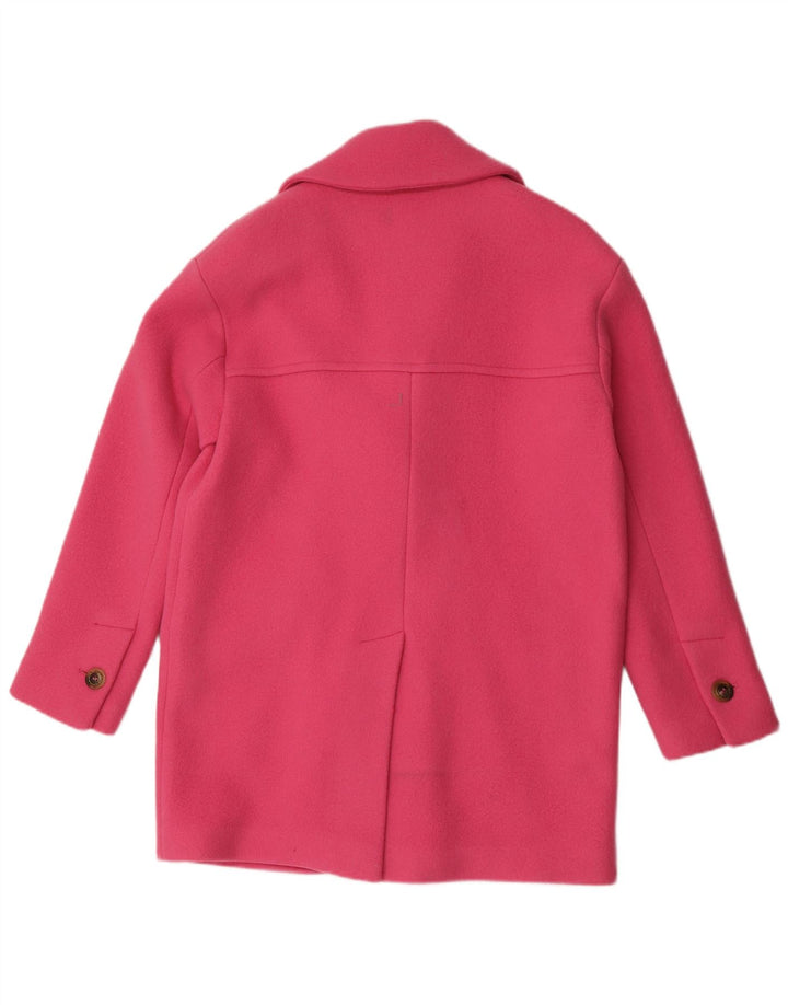 Pinko Dame Oversized Dobbeltradet Frakke UK 6 XS Pink Uld