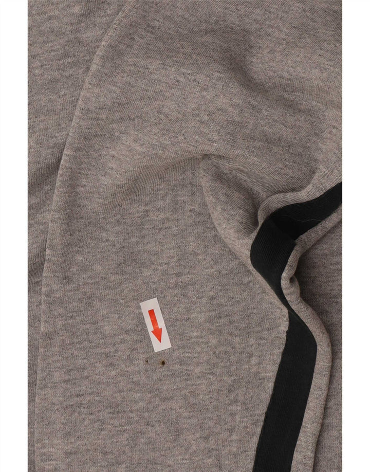 Champion Herre Zip Neck Sweatshirt Jumper Large Grå Colourblock Bomuld