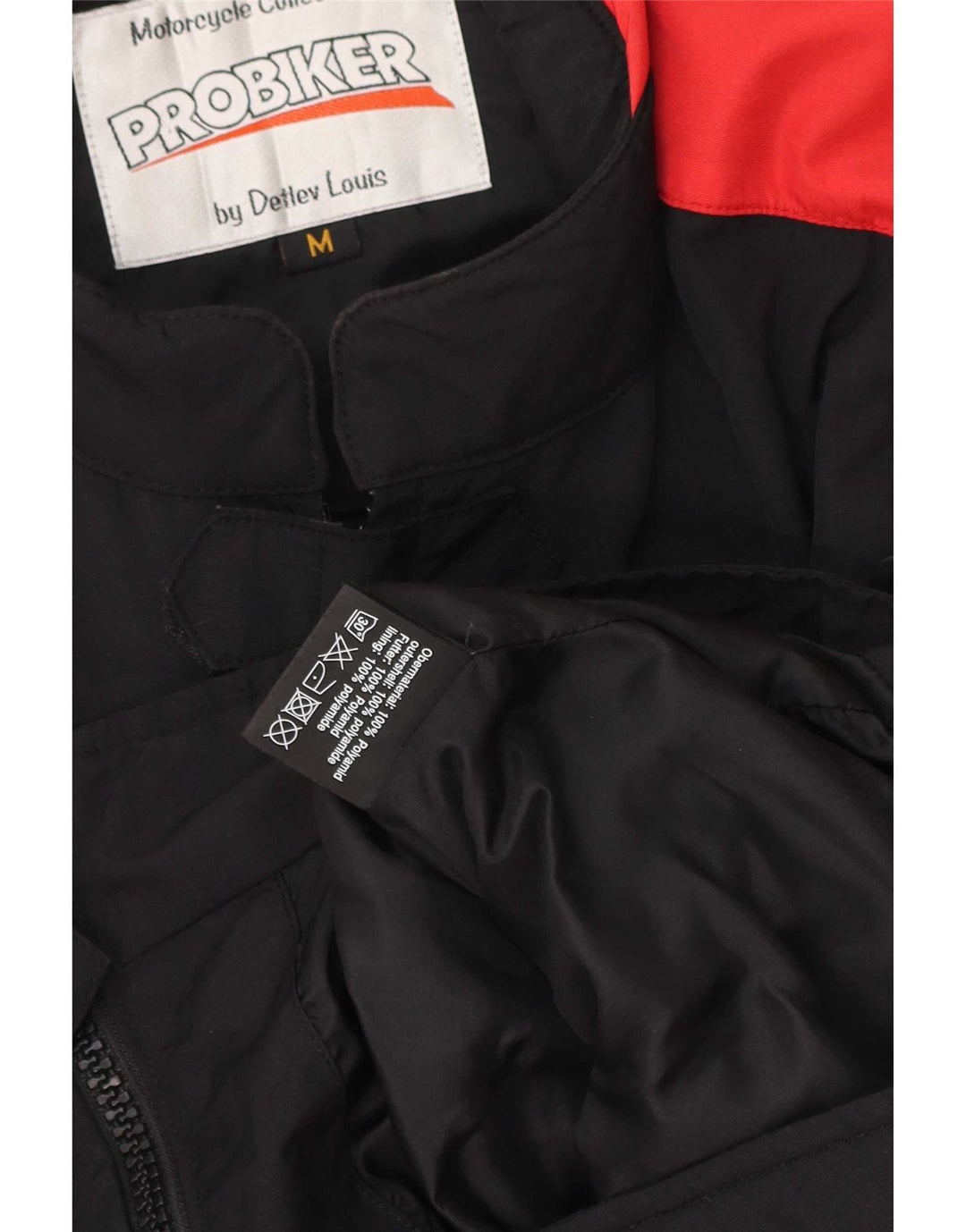 Probiker Herre Motorcykel Racer Jakke UK 38 Medium Sort Colourblock