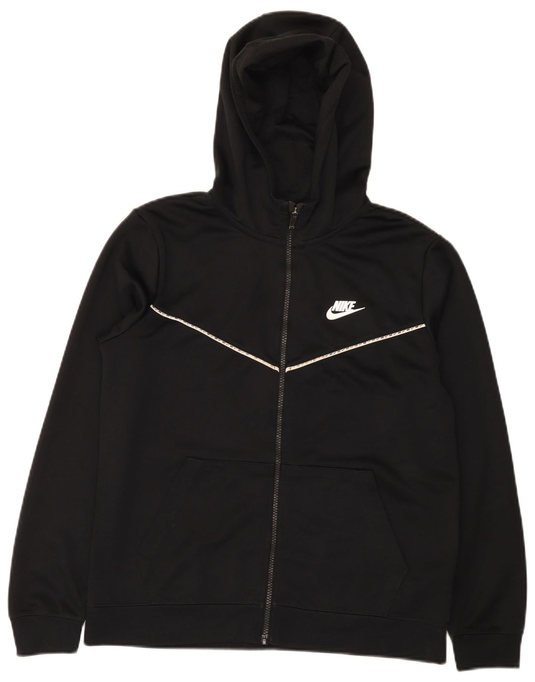Nike hættetrøje med lynlås til drenge 13-14 år XL Sort polyester