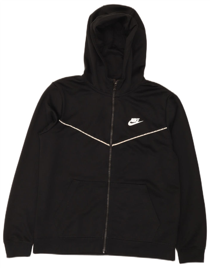 Nike hættetrøje med lynlås til drenge 13-14 år XL Sort polyester