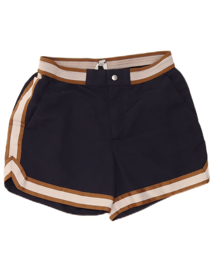 Reiss Dame Che Chino Shorts Small W27 Navy Blue Colourblock Polyamid