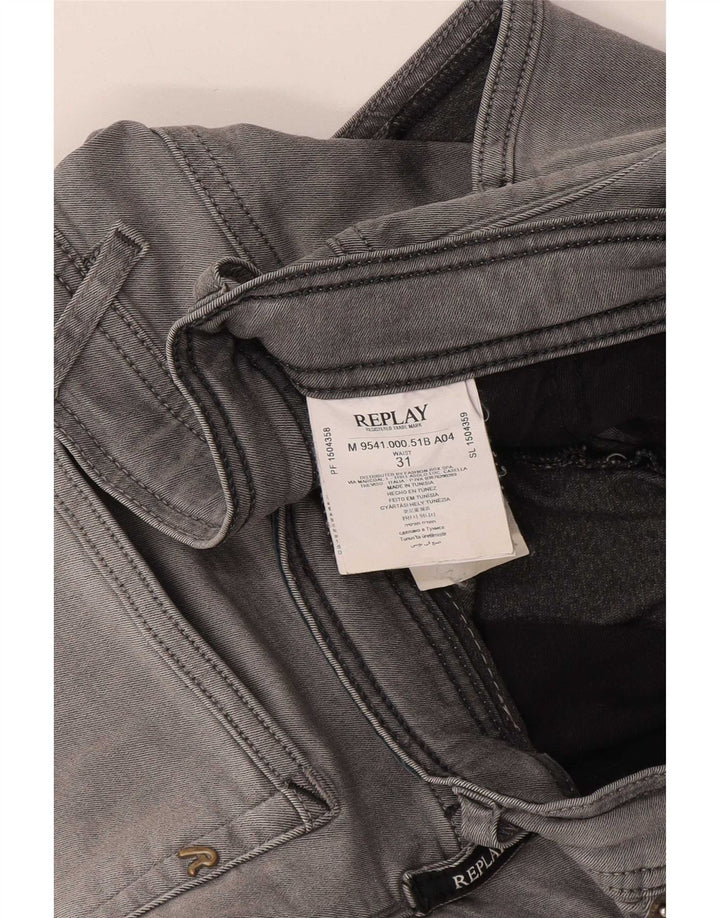 Replay Herre Slim Jeans W31 L28 Grå Bomuld