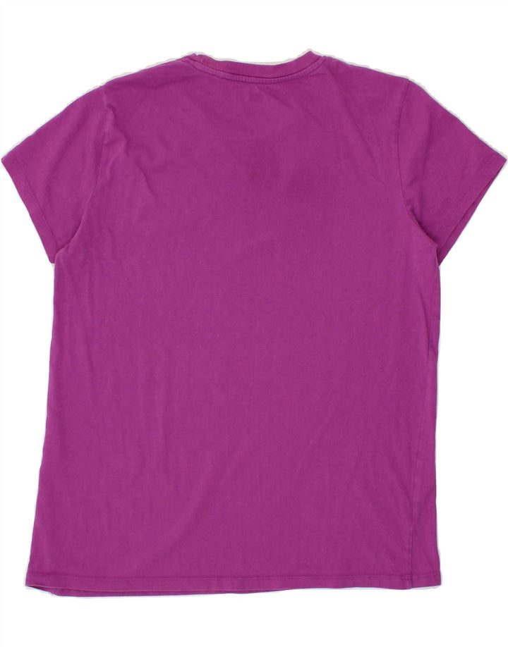 LEVI'S Womens Graphic T-Shirt Top UK 12 Medium Pink Cotton Vintage Levi's and Second-Hand Levi's from Messina Hembry 