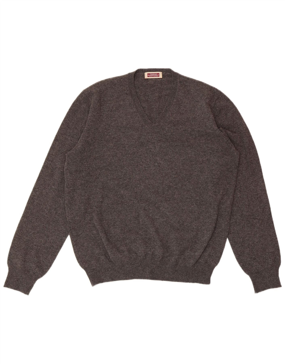 CONRAD HASSELBACH SHOES&GARMENT Herre V-hals sweater mellemgrå