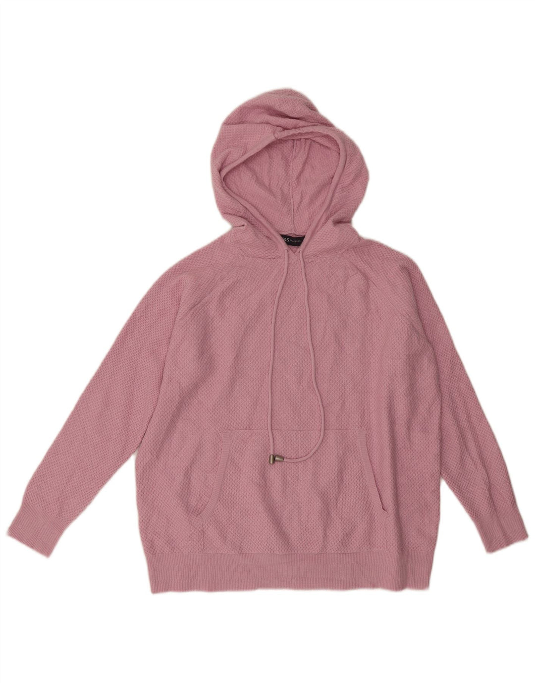 Marks & Spencer Dame Hættetrøje UK 14 Medium Pink Viscose