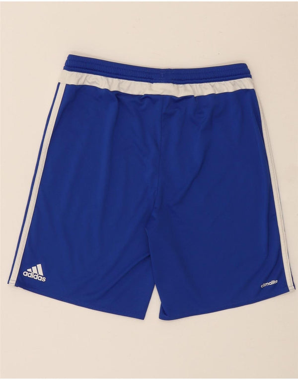 Adidas Boys Aeroready Sports Shorts 13-14 år Blå Stribet Polyester