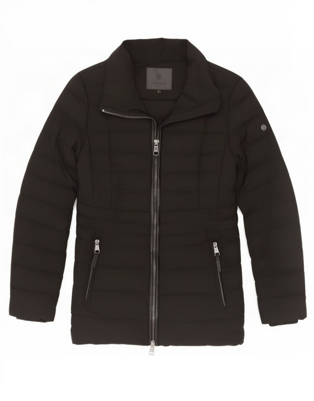 Massimo Dutti Dame Polstret Jakke UK 10 Small Black Polyester