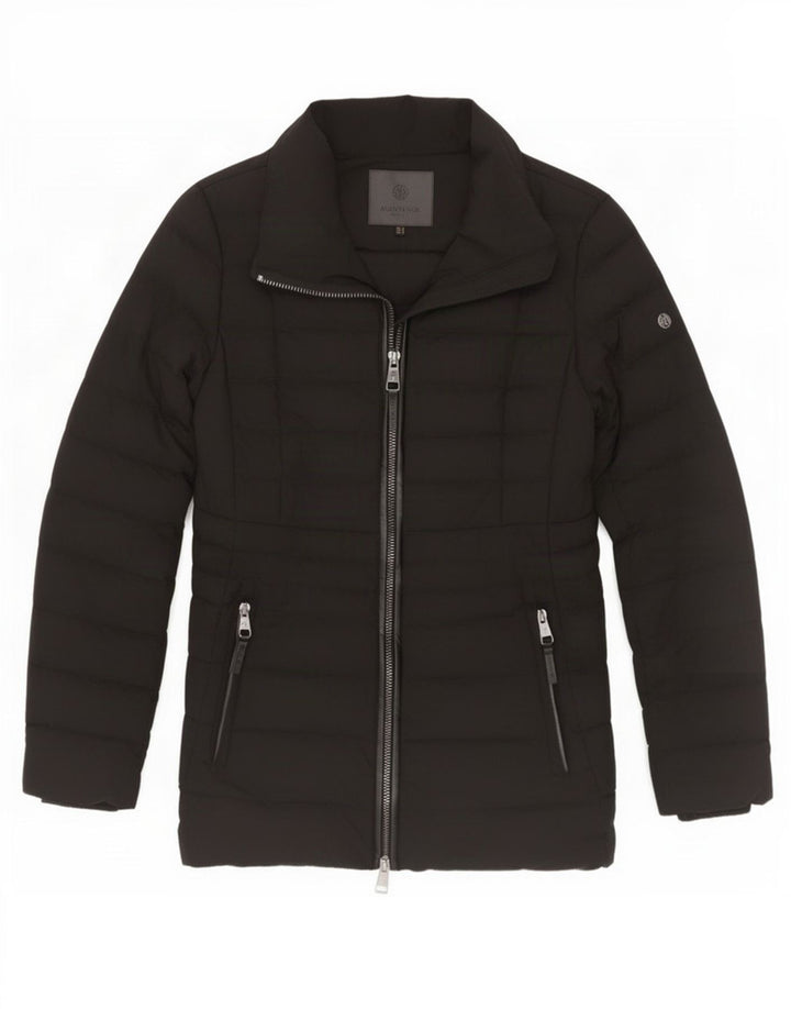 Massimo Dutti Dame Polstret Jakke UK 10 Small Black Polyester