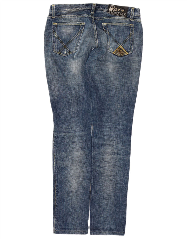 Roy Rogers Dame De Luxe Distressed Slim Jeans W30 L31 Marineblå Bomuld
