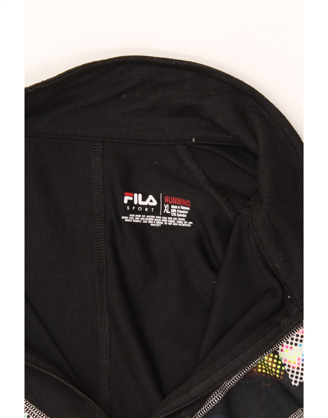 FILA Womens Pullover Tracksuit Top UK 18 XL Black Colourblock Sports Vintage Fila and Second-Hand Fila from Messina Hembry 