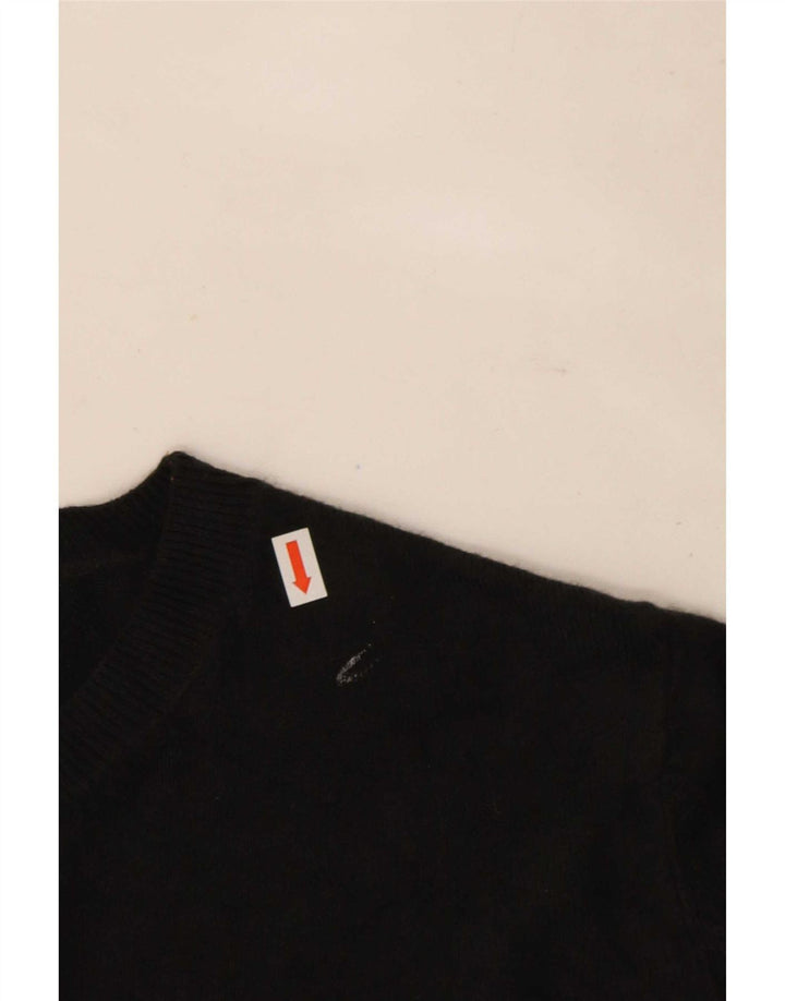 Marks & Spencer Dame Oversized Crew Neck Jumper Sweater UK 16 Large Black