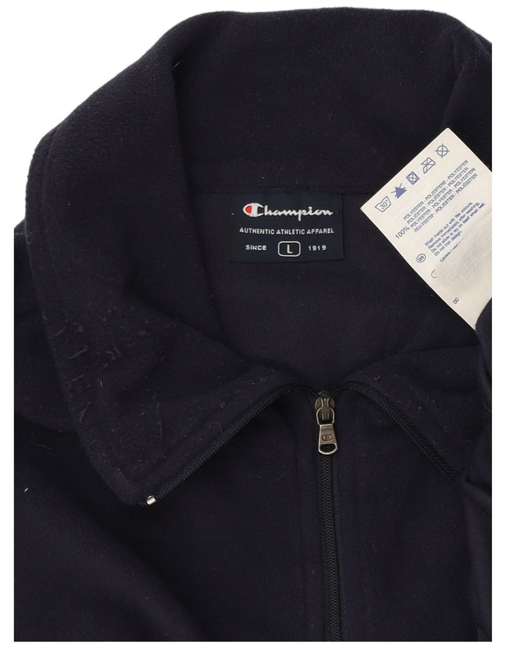 Champion herre lynlås hals fleece jumper stor marineblå polyester