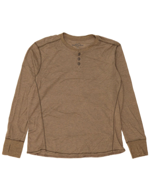 Eddie Bauer Herre Top Langærmet Stor Beige Polyester