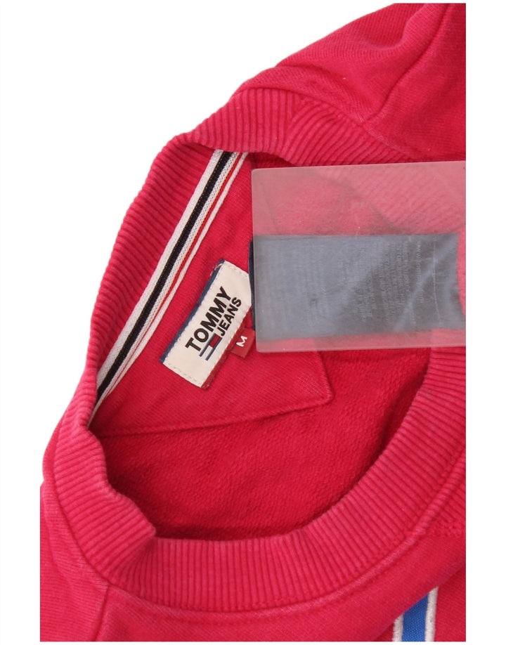 Tommy Hilfiger Dame Grafisk Oversized Sweatshirt Jumper UK 14 Medium Pink