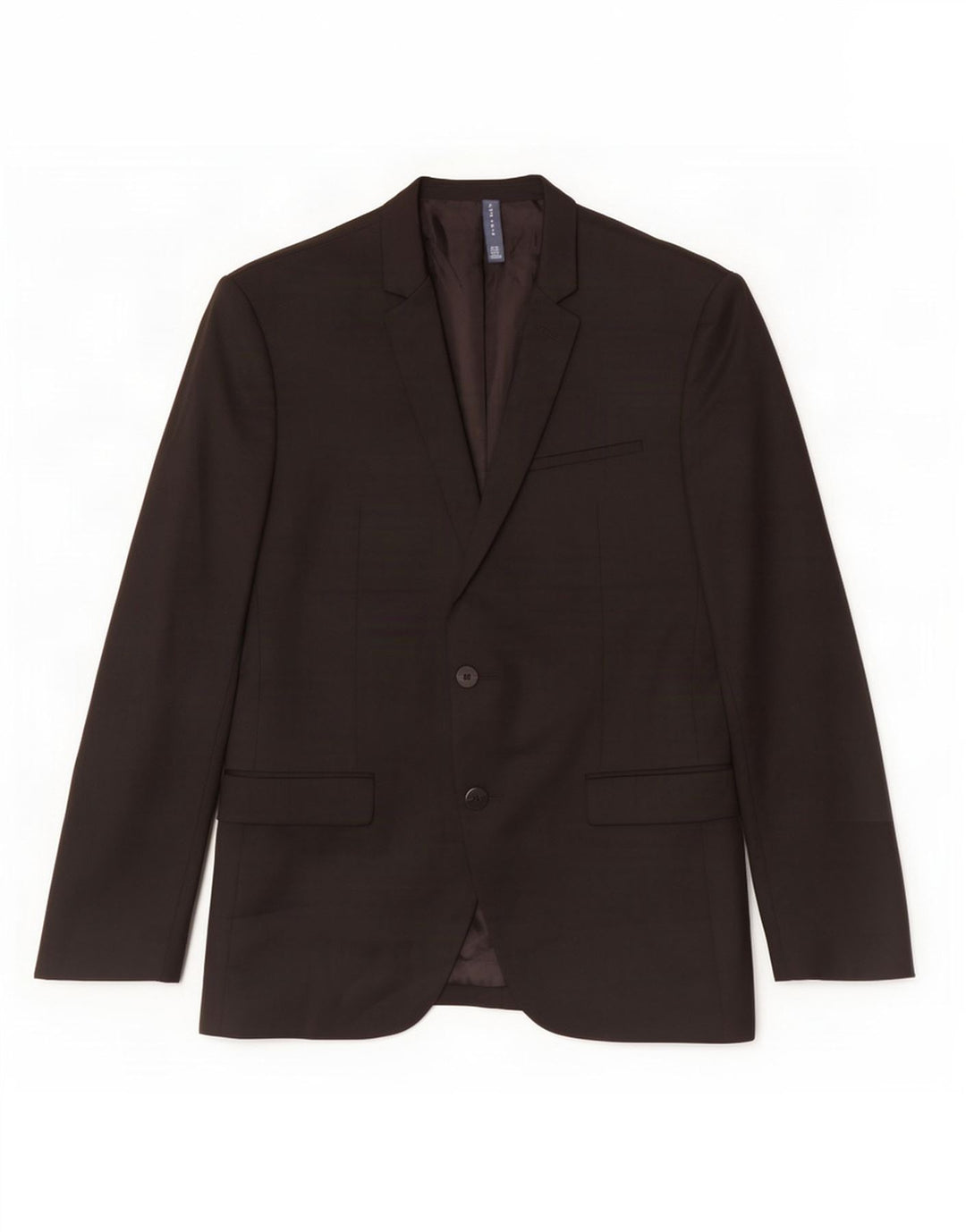 Zara Herre 2-knaps blazerjakke EU 50 Medium Sort Polyester