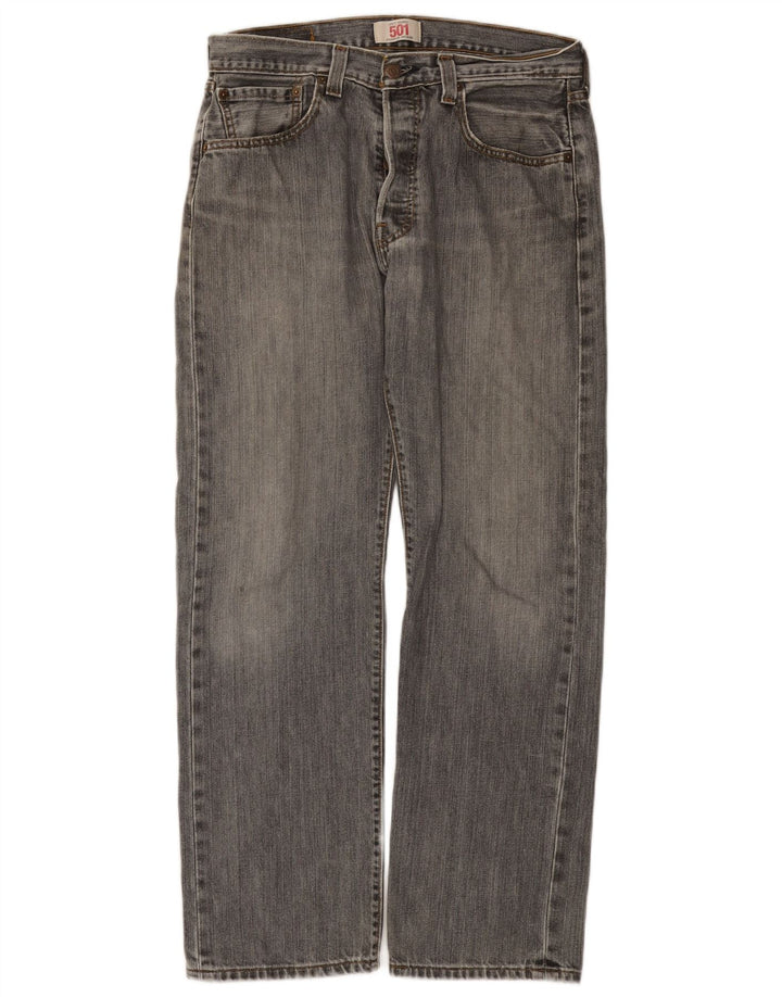 Levi's Herre 501 Straight Jeans W33 L30 Grå