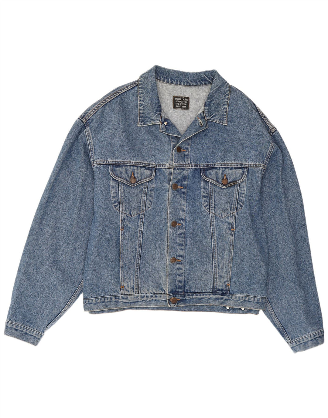 Benetton Herre denimjakke IT 54 2XL Blå Bomuld