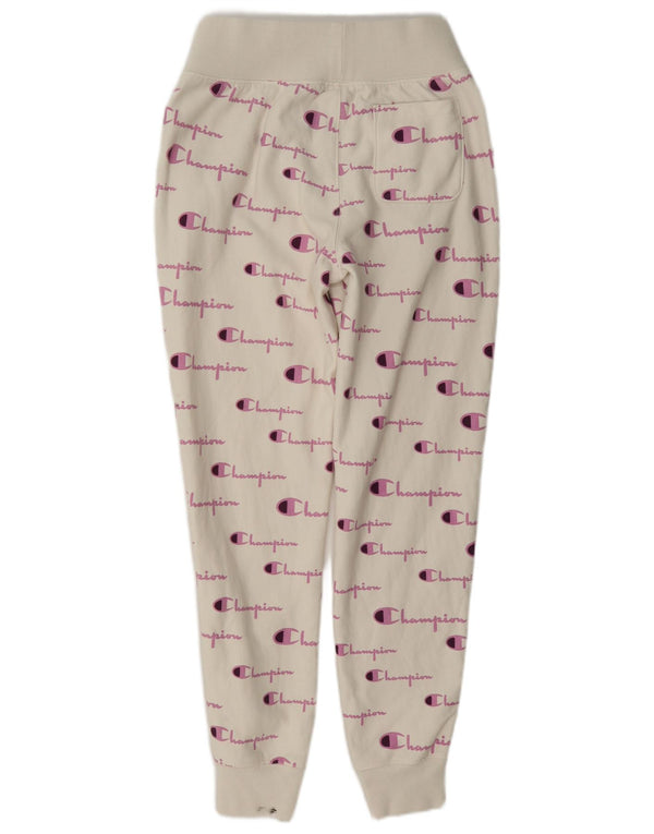 Champion Womens Reverse Weave træningsdragt Bukser Joggers UK 10 Small White