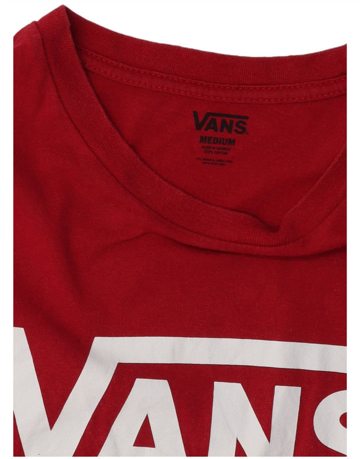 VANS Herre grafisk T-shirt Top Medium Rød Bomuld