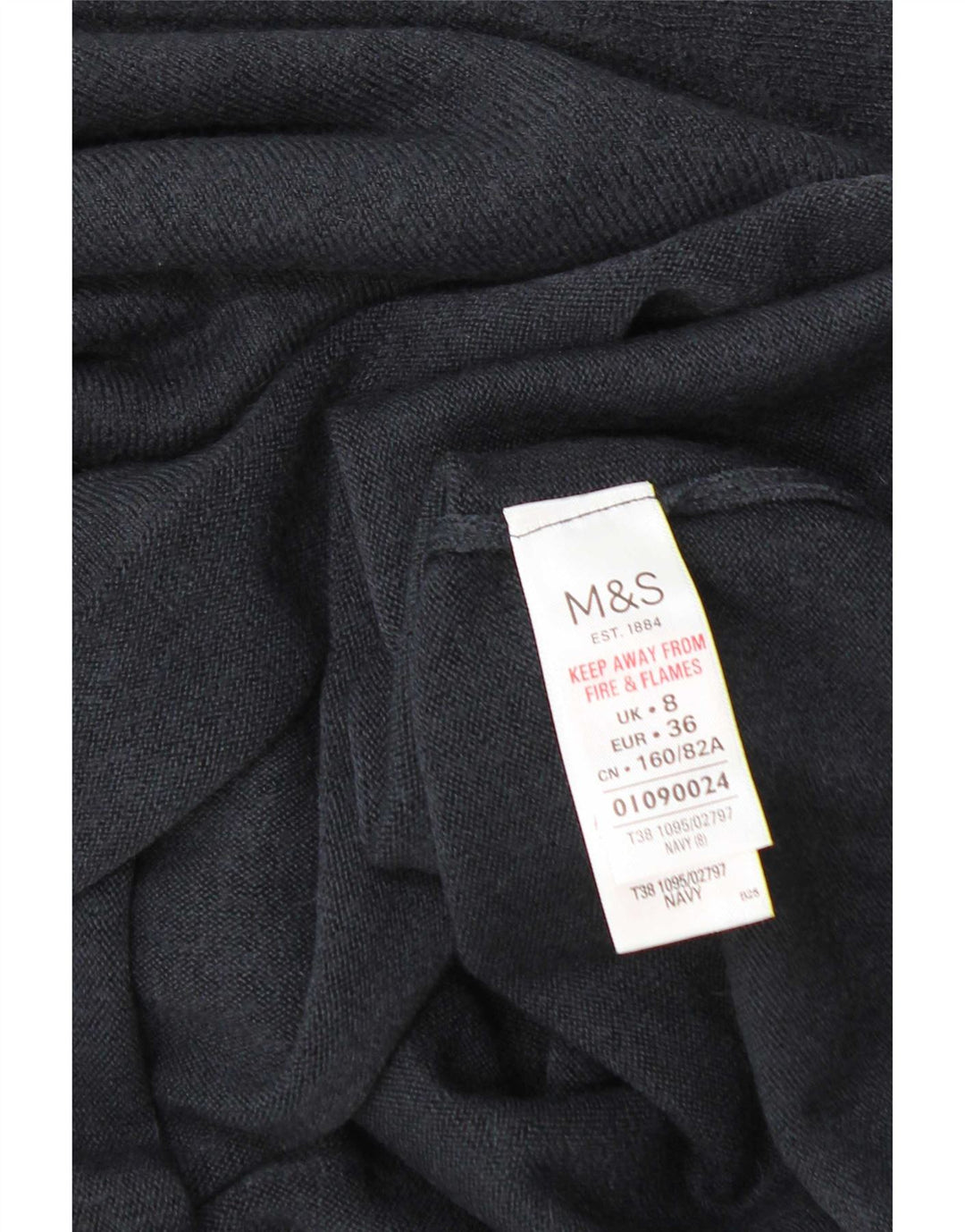 Marks & Spencer Dame sweater med rund hals DK 8 Small Navy Blue