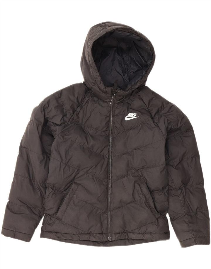 Nike drenge hættepolstret jakke 10-11 år medium sort polyester