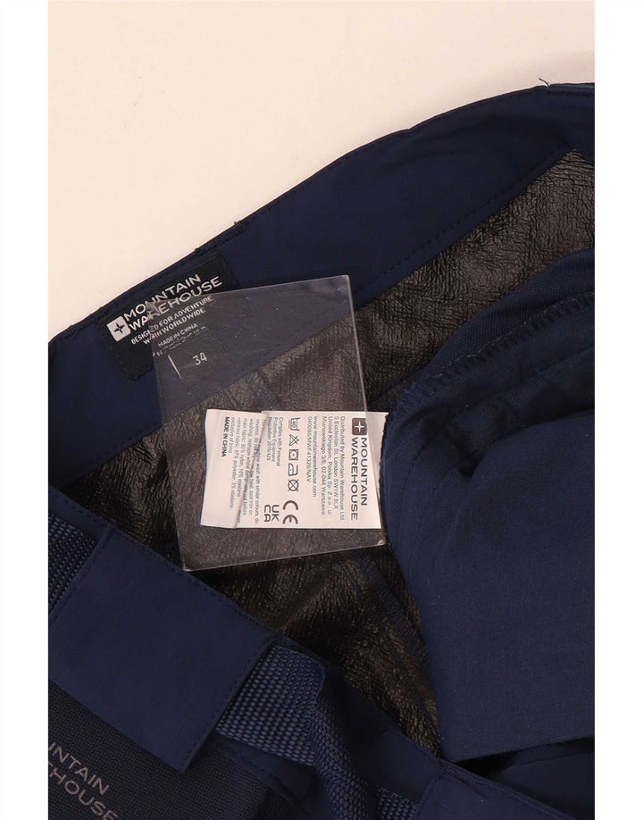 Mountain Warehouse Herre Cargo Shorts W34 Large Navy Blue Polyester