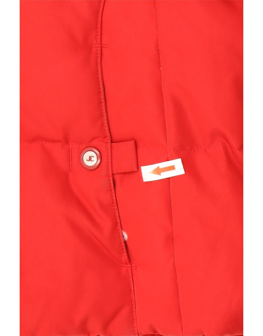 Champion Dame Hætte Polstret Jakke UK 14 Medium Rød Polyester